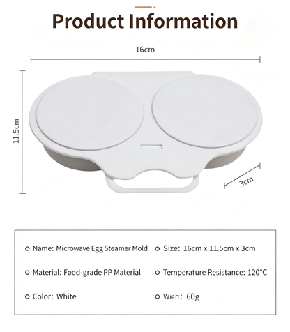 Microwave Egg Cooker with Lid and Handle