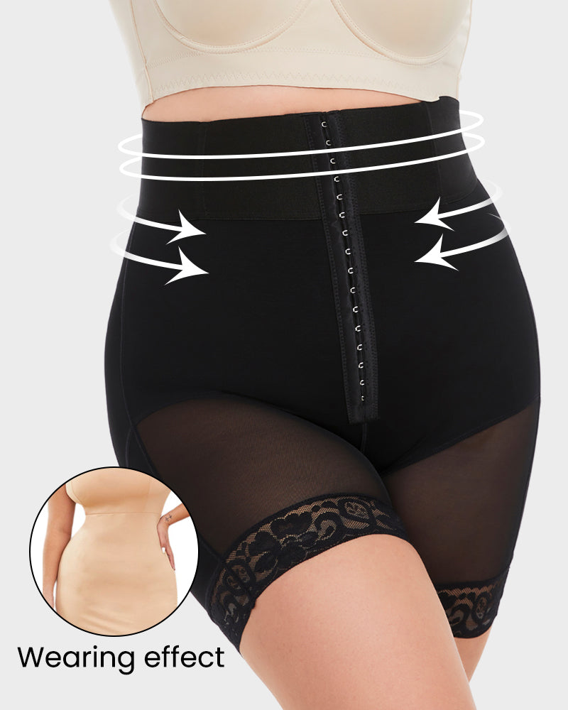 Pantalones cortos de cintura ultra alta con diseño esculpido y deshuesado