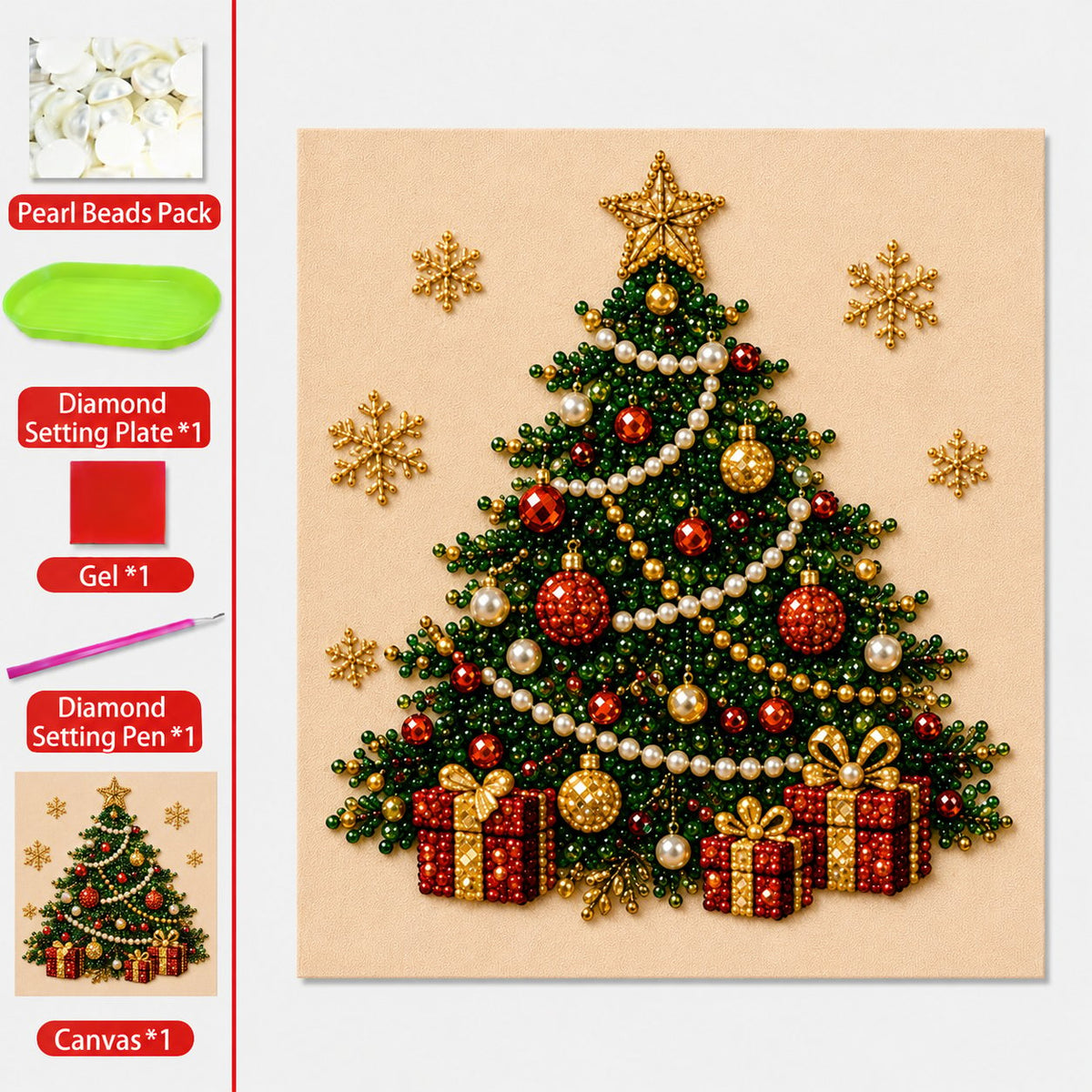 DIY Christmas Pearl Diamond Painting Art Kit