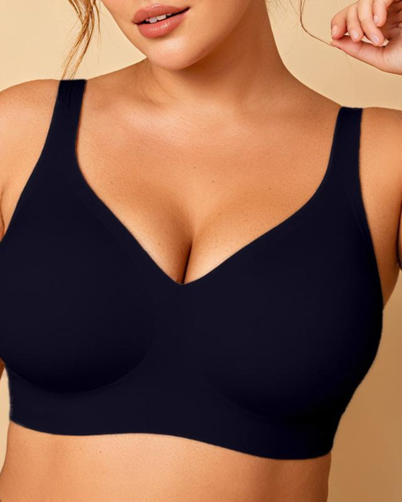 Seamless Wireless V-Neck Jelly Bra Tank Top