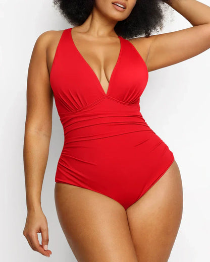 Traje de baño de una pieza Smart Sculpt con control de abdomen para mujer