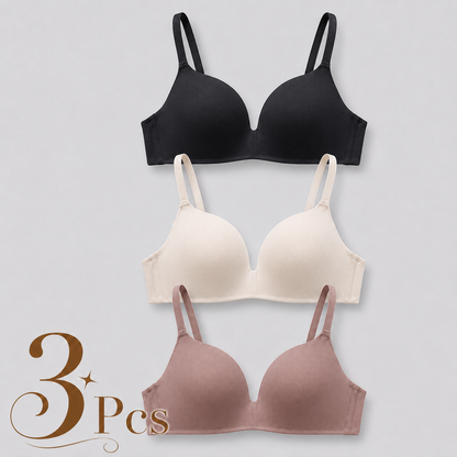 Lightly Lined Wireless Bras for Women (3 Pcs)