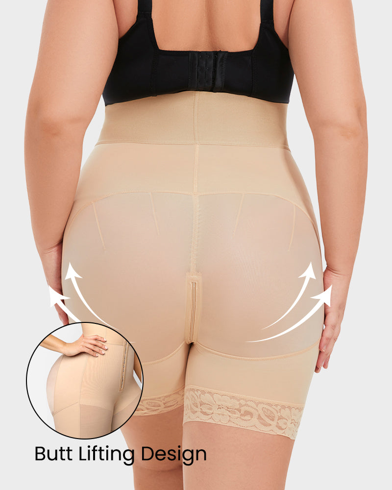 Pantalones cortos de cintura ultra alta con diseño esculpido y deshuesado