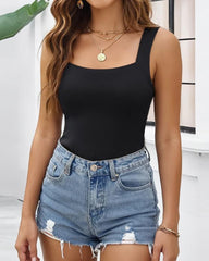 U-Neck Built-In Bra Shaping Tank Top