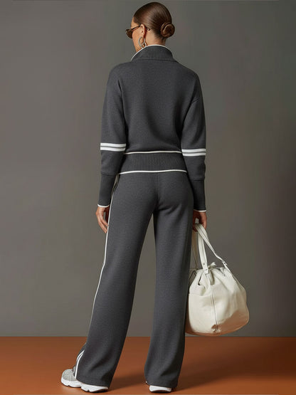 Soft-Touch Wide-Leg Two-Piece Set