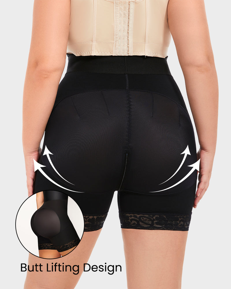 Pantalones cortos de cintura ultra alta con diseño esculpido y deshuesado