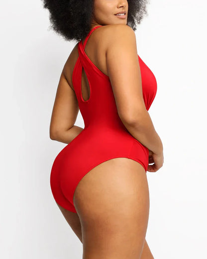 Traje de baño de una pieza Smart Sculpt con control de abdomen para mujer