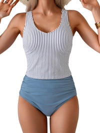 Blue and White Strip