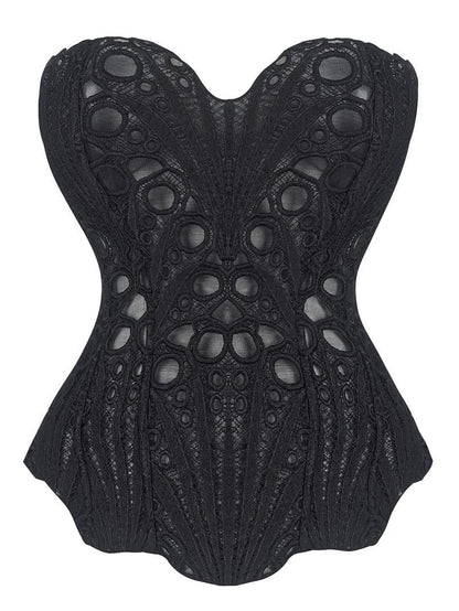 Lace Up Shapewear Tube Top Tummy Control Shapewear