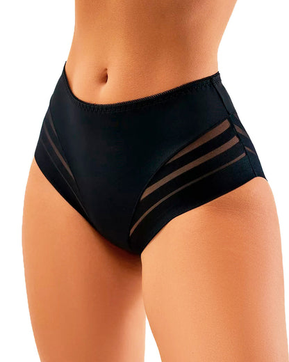 🔥Plus Size Up to 6XL 🔥 High Waisted Invisible Tummy Control Panties - Sheer Stripe Shapewear