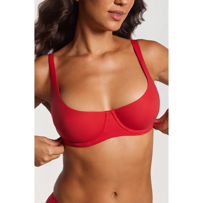 Underwire Support Seamless Unlined Balconette Bra