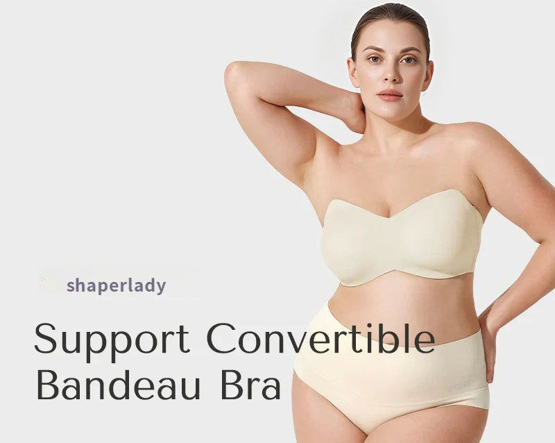Full Support Non-Slip Convertible Bandeau Bra