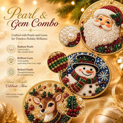 6 Pack Christmas Diamond Painting Ornament Kit – DIY Handmade Decorations