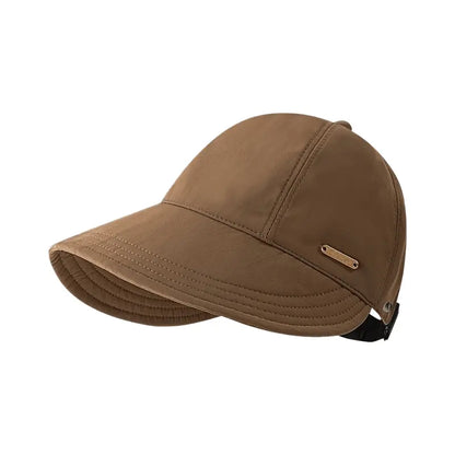 Women's Wide Brim Sun Visor Hat - UPF 50+ Open Top Cap for Ponytails, Golf, and Beach