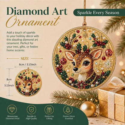 6 Pack Christmas Diamond Painting Ornament Kit – DIY Handmade Decorations