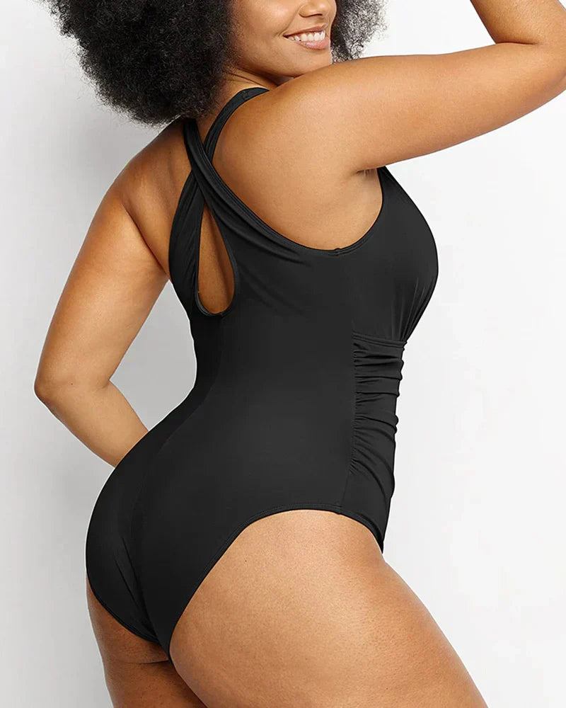 Traje de baño de una pieza Smart Sculpt con control de abdomen para mujer