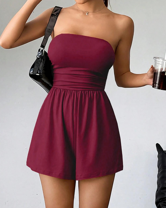 Women's Solid-Color Slim-Fit Romper