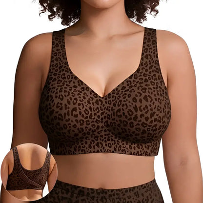 Seamless Wireless V-Neck Jelly Bra Tank Top