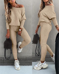 Cozy Fall Lounge Set – Soft Pullover & Drawstring Pants