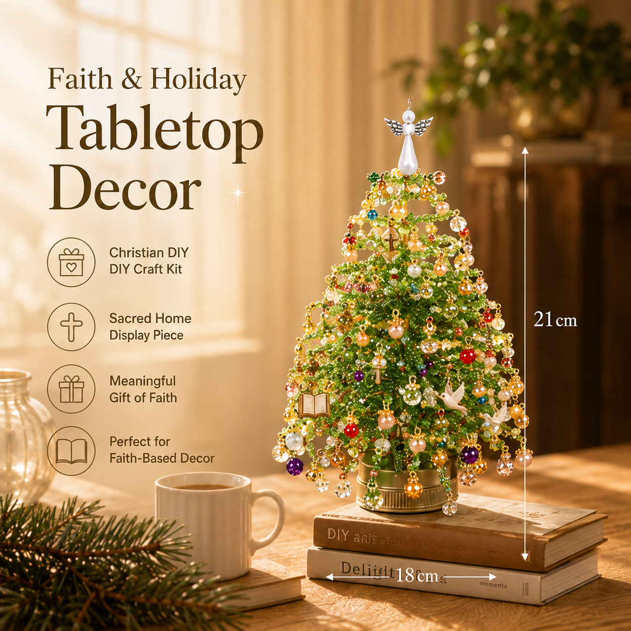 DIY Beaded Christmas Tree Craft Kit with Accessories