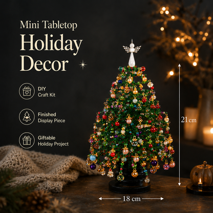 DIY Beaded Christmas Tree Craft Kit with Accessories