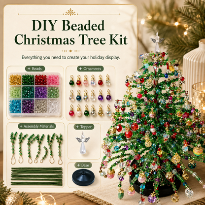 DIY Beaded Christmas Tree Craft Kit with Accessories