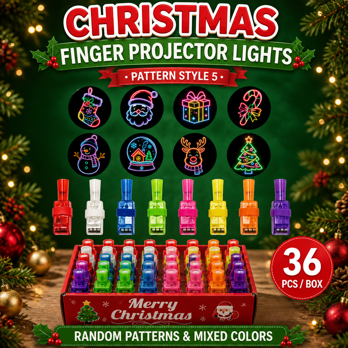 👻🎃 Halloween Finger Projector Rings – LED Party Favors for Kids