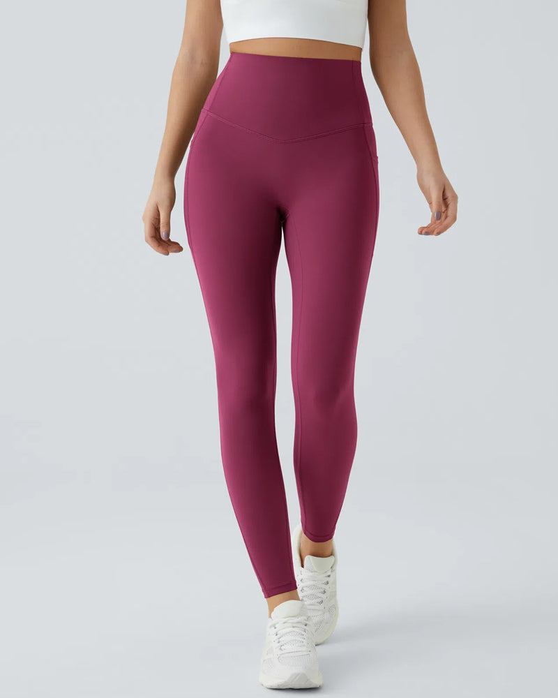 🎁Last Day 49% OFF🔥 Butt Lifting Tummy Control Side Pocket High Waisted Shaping Training Leggings