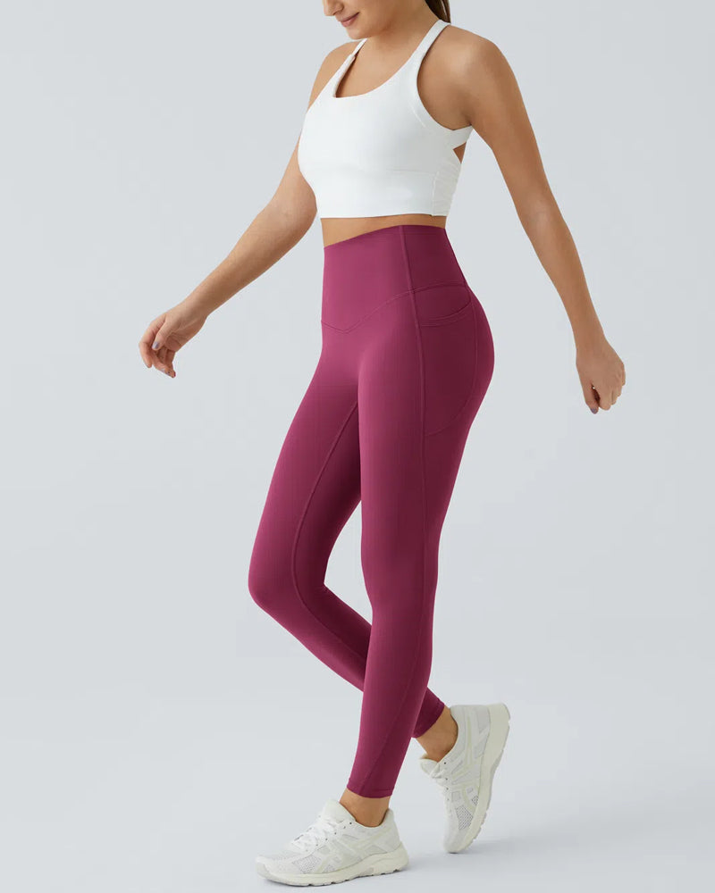 🎁Last Day 49% OFF🔥 Butt Lifting Tummy Control Side Pocket High Waisted Shaping Training Leggings
