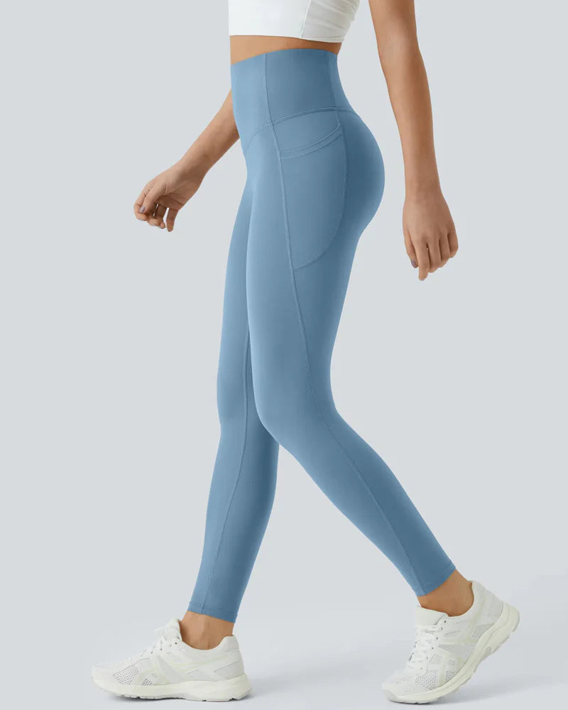 High Waisted Butt Lifting Tummy Control Side Pocket Shaping Training Leggings