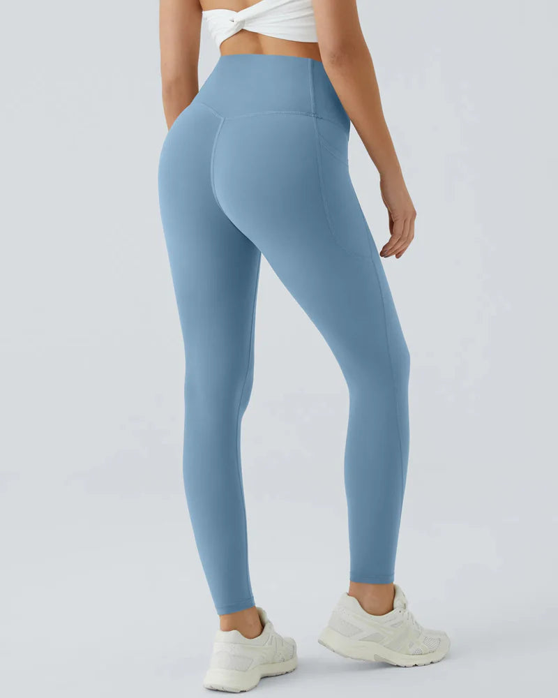 High Waisted Butt Lifting Tummy Control Side Pocket Shaping Training Leggings