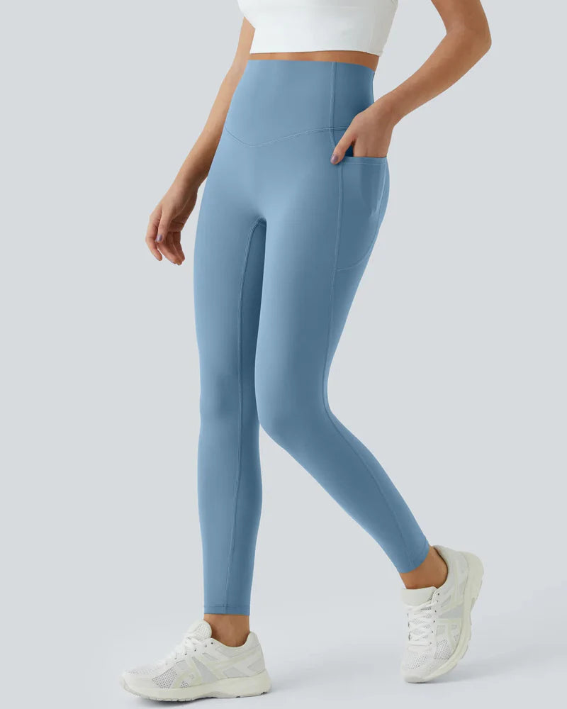 High Waisted Butt Lifting Tummy Control Side Pocket Shaping Training Leggings