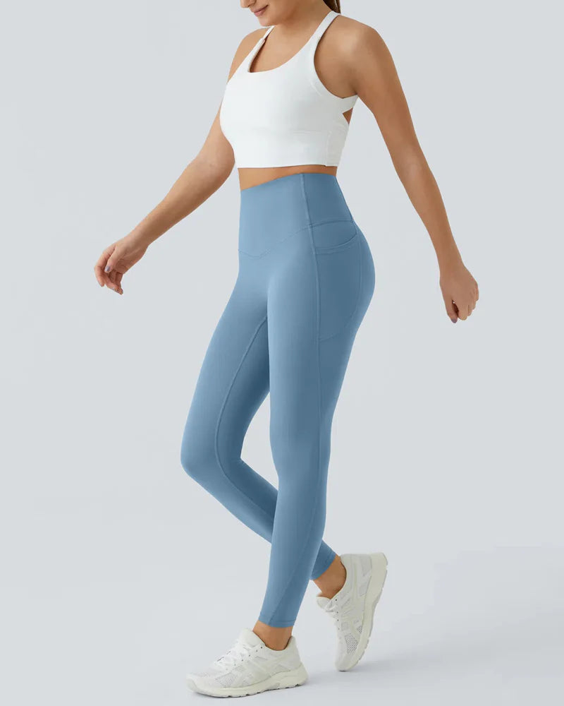 High Waisted Butt Lifting Tummy Control Side Pocket Shaping Training Leggings