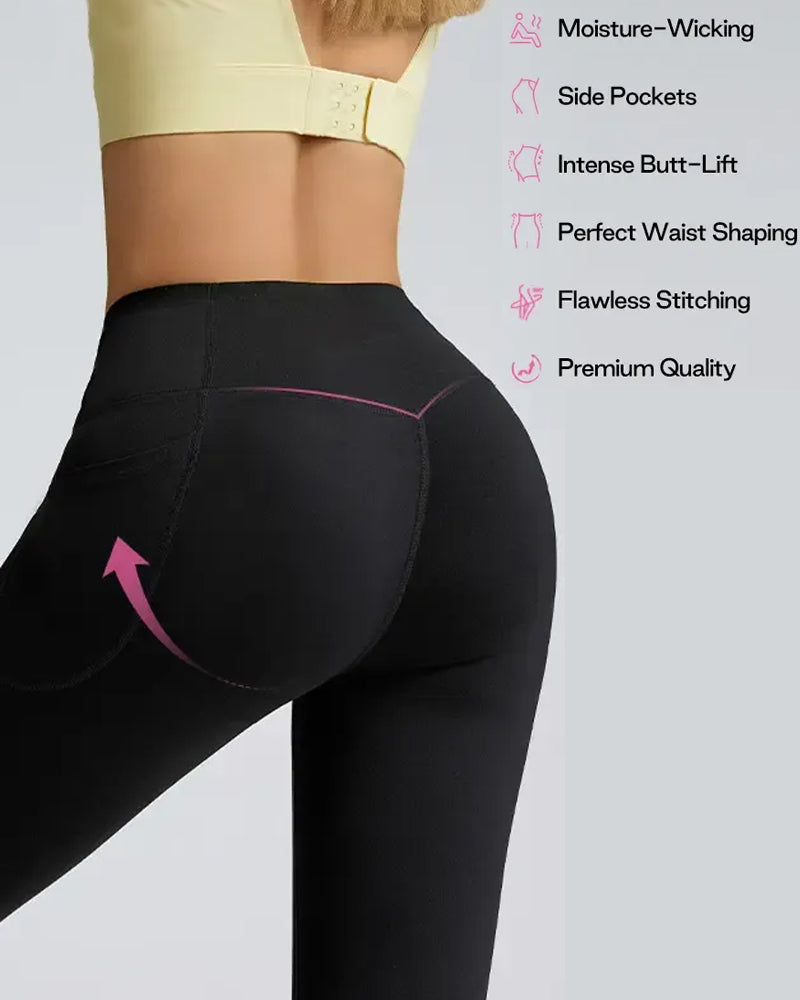 🎁Last Day 49% OFF🔥 Butt Lifting Tummy Control Side Pocket High Waisted Shaping Training Leggings