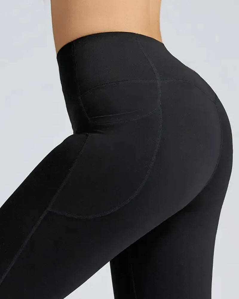 🎁Last Day 49% OFF🔥 Butt Lifting Tummy Control Side Pocket High Waisted Shaping Training Leggings
