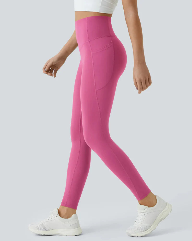 High Waisted Butt Lifting Tummy Control Side Pocket Shaping Training Leggings