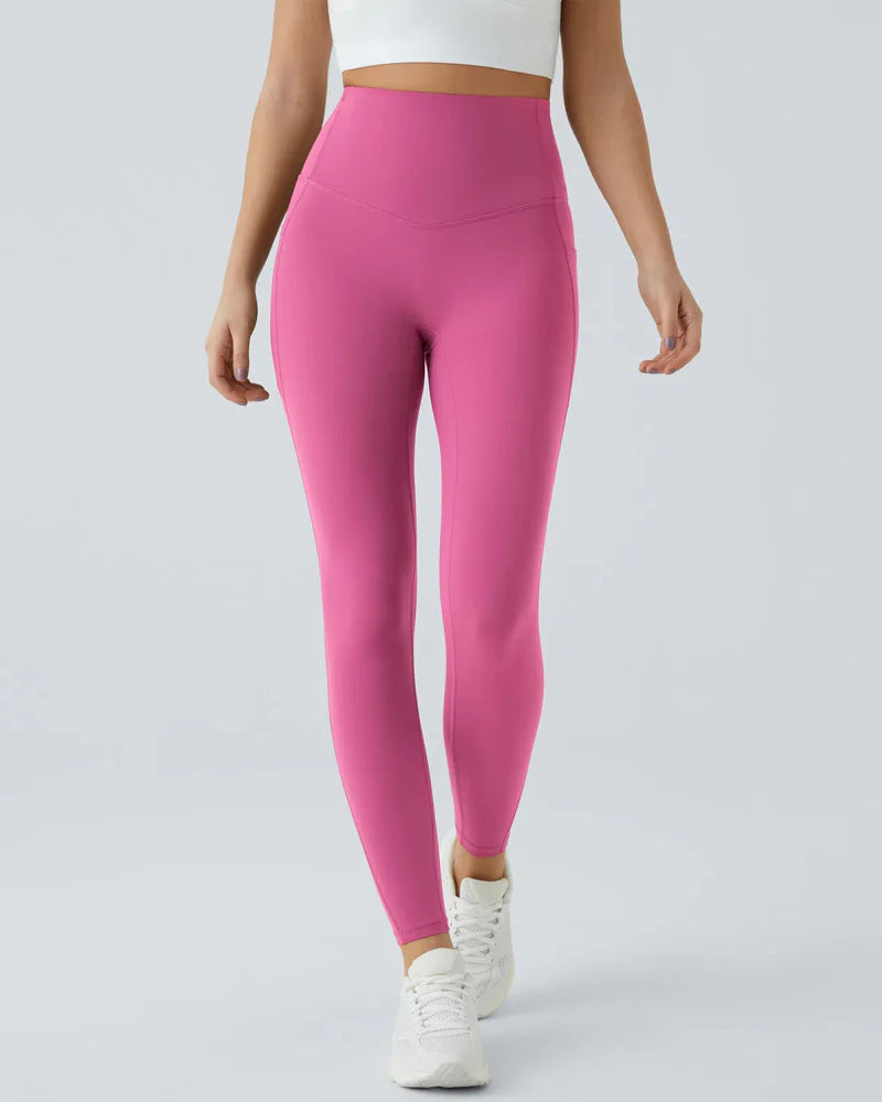 High Waisted Butt Lifting Tummy Control Side Pocket Shaping Training Leggings