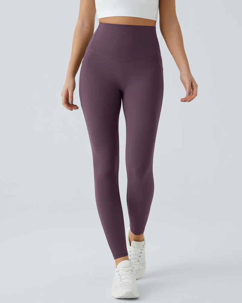 High Waisted Butt Lifting Tummy Control Side Pocket Shaping Training Leggings