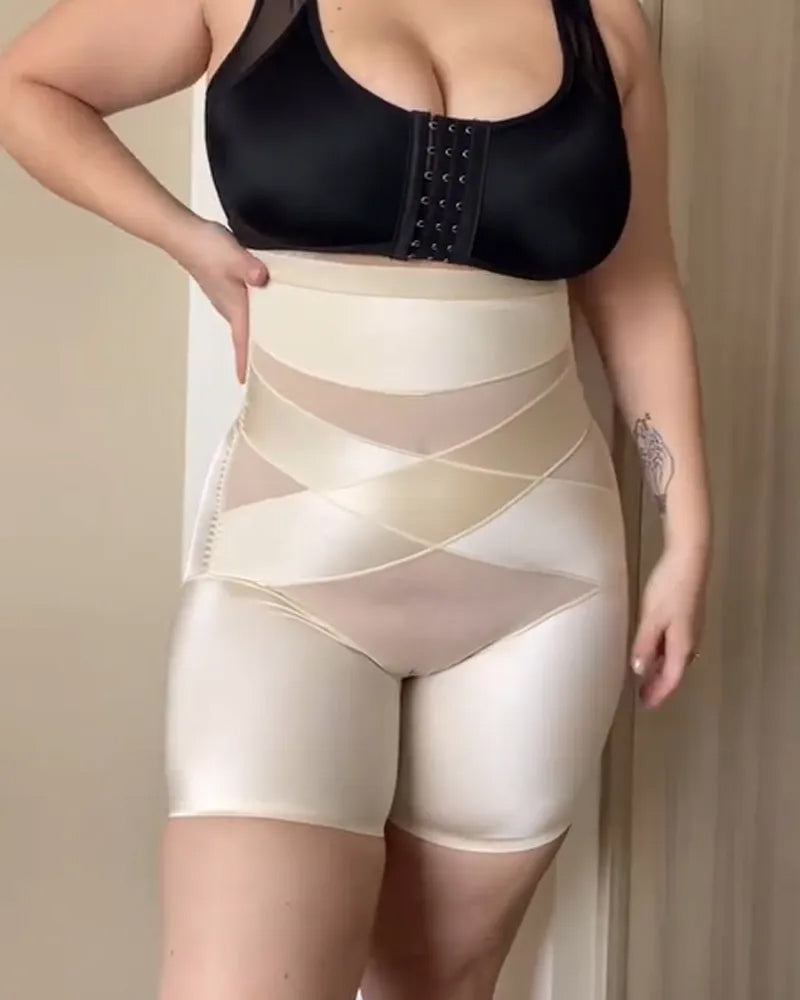 Crossover Bandage High Waist Hip-Lifting Shorts