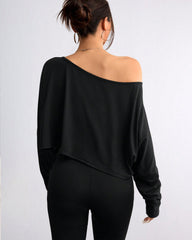 Women's Solid Off Shoulder Tee For All Seasons