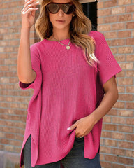 Women's Oversized Loose Round Neck Knitted Top