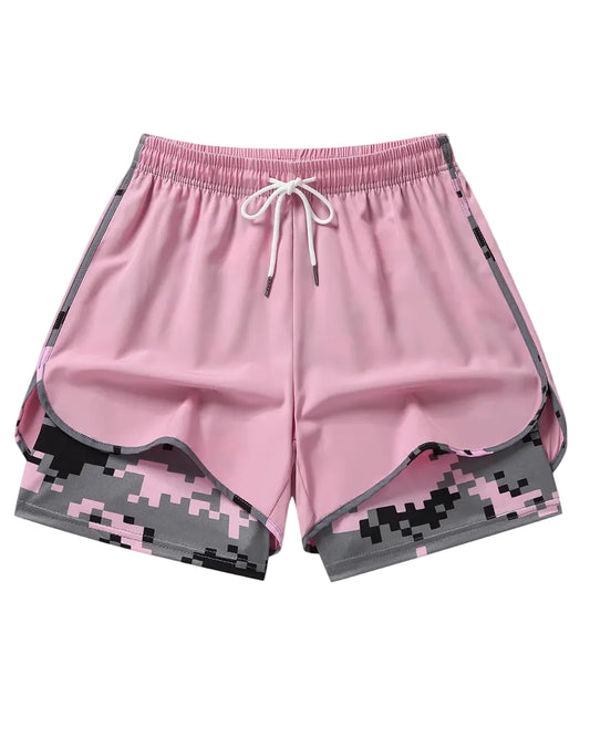 Womens Athletic Shorts with Built In Liner and Drawstring Waist