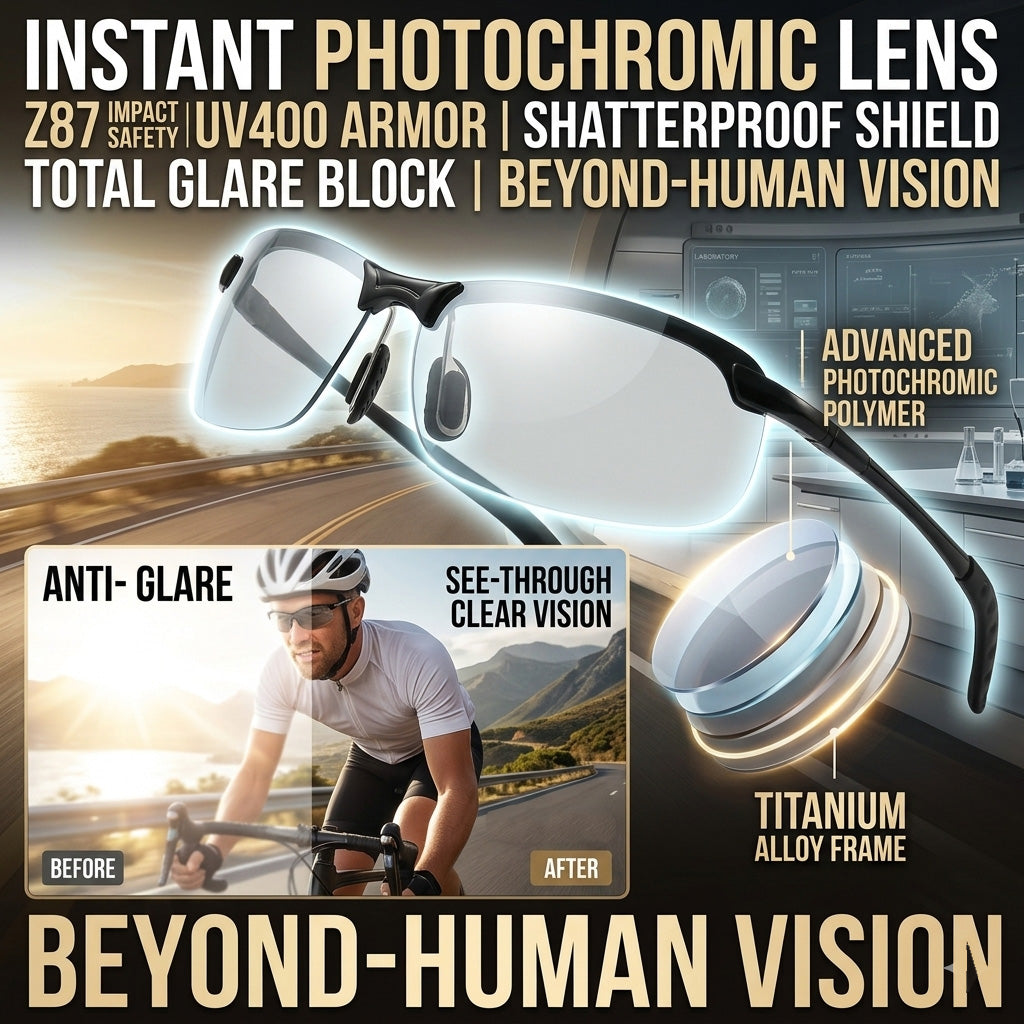 🔥 Intelligent Auto-Focus Zoom Glasses👓 - Blue Light Blocking & Anti-Eye Strain Rimless Eyewear