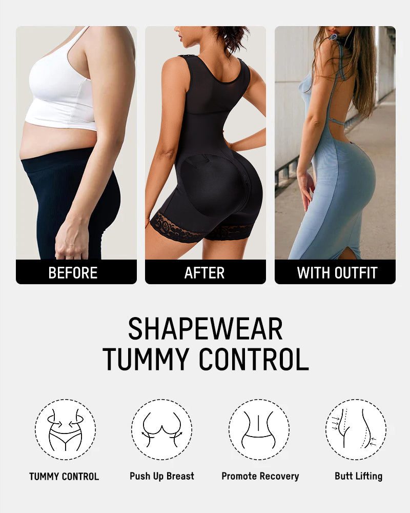 Flash Sale⚡️Extra Plus Size Shaper Bodysuit Tummy Control Shapewear With Bra