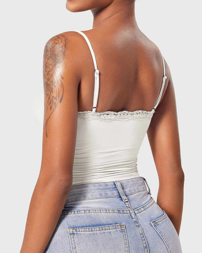 Padded Lace Cami Top Double Lined Sexy Tank Top