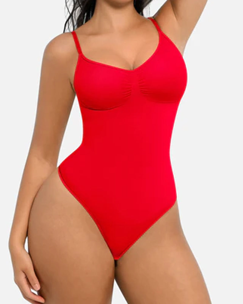 Tummy Control Bodysuit Seamless Sculpting Snatched Waist Body Suit Thong