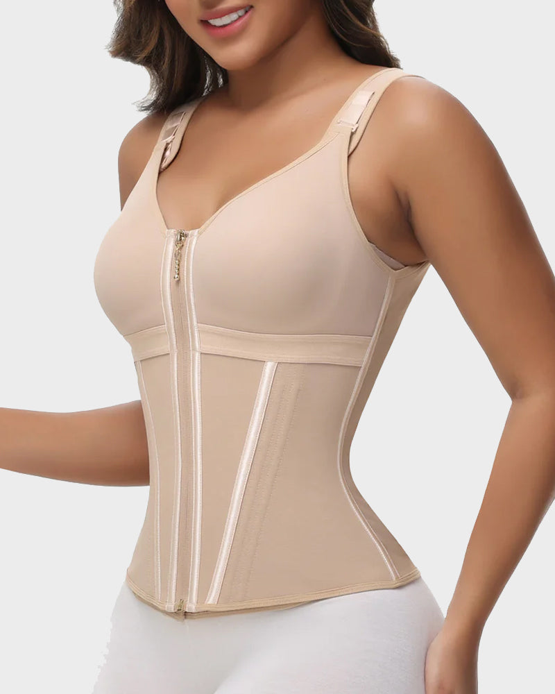 Double-Layer Tummy Control Waist Shaper Girdle With Bra