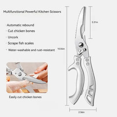 Kitchen Shears with Slip Handle & Safety Lock