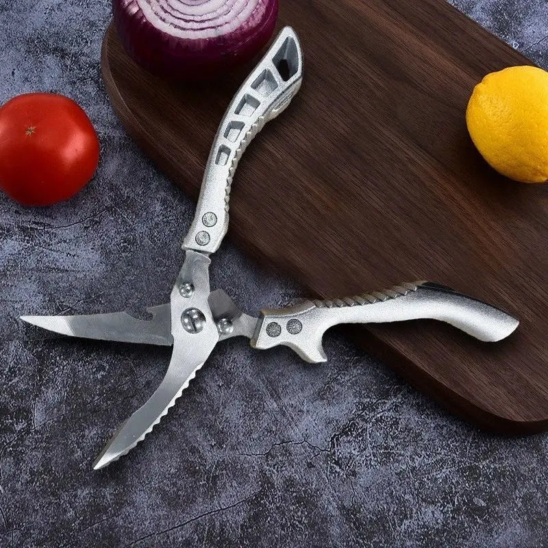 Kitchen Shears with Slip Handle & Safety Lock