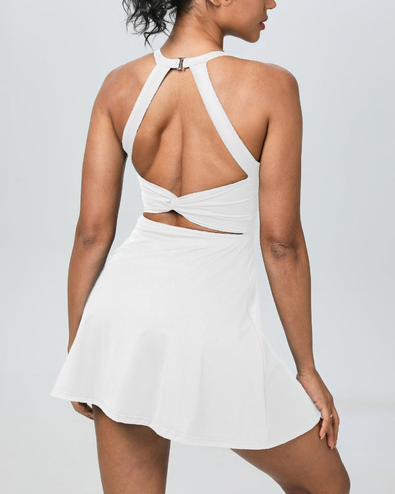 Backless Sleeveless Criss Cross Active Dresse - Easy Peezy